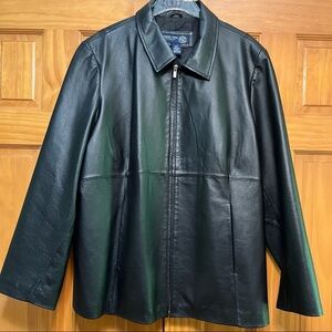 Venezia Black Leather Jacket Size 22/24